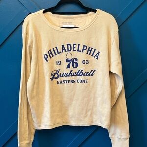 Philadelphia 76ers Cream Waffle Knit Long Sleeve T-Shirt